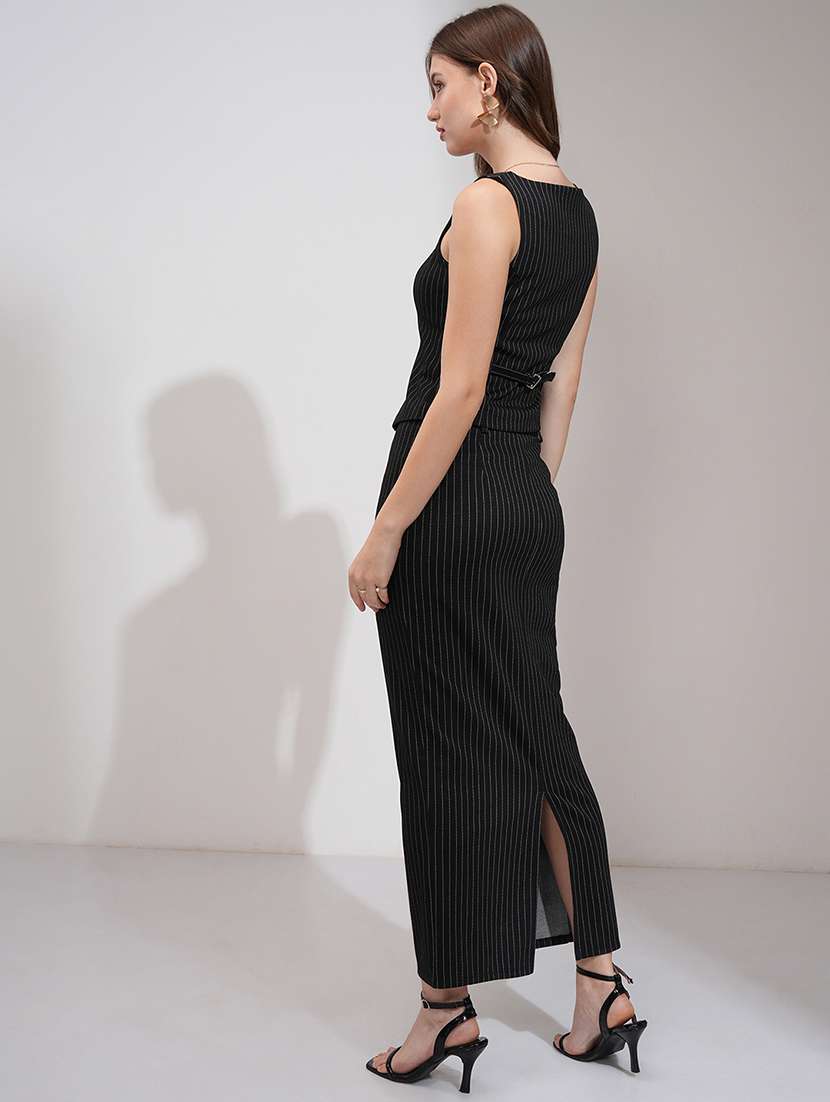 women striped top and skirt co-ord set - 22462218 -  Standard Image - 3