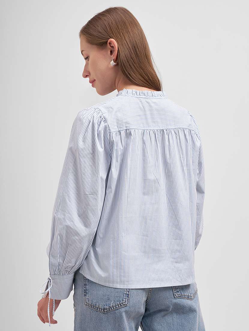 women solid  white cotton regular top - 22462273 -  Standard Image - 3