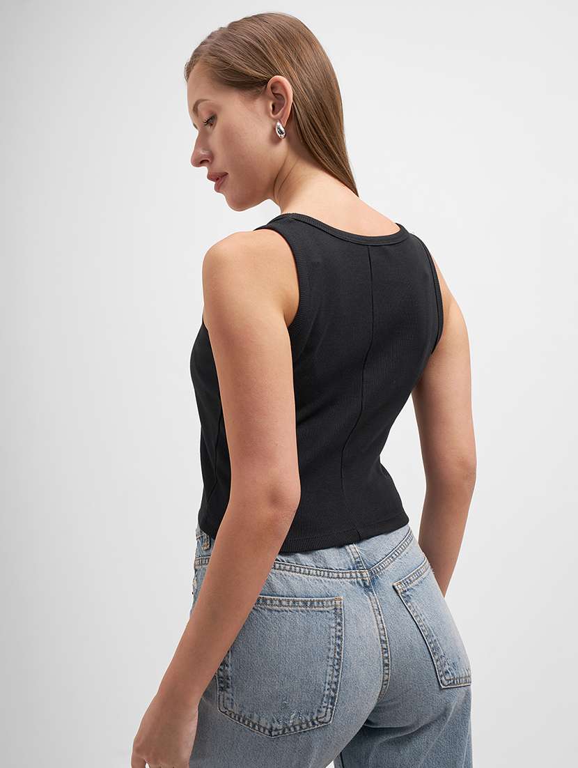women solid sleeveless tank top - 22462280 -  Standard Image - 3