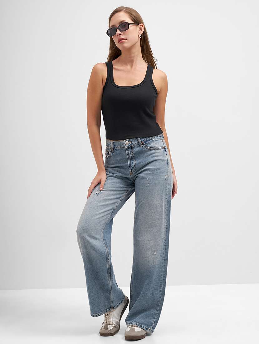 women solid sleeveless tank top - 22462280 -  Standard Image - 5