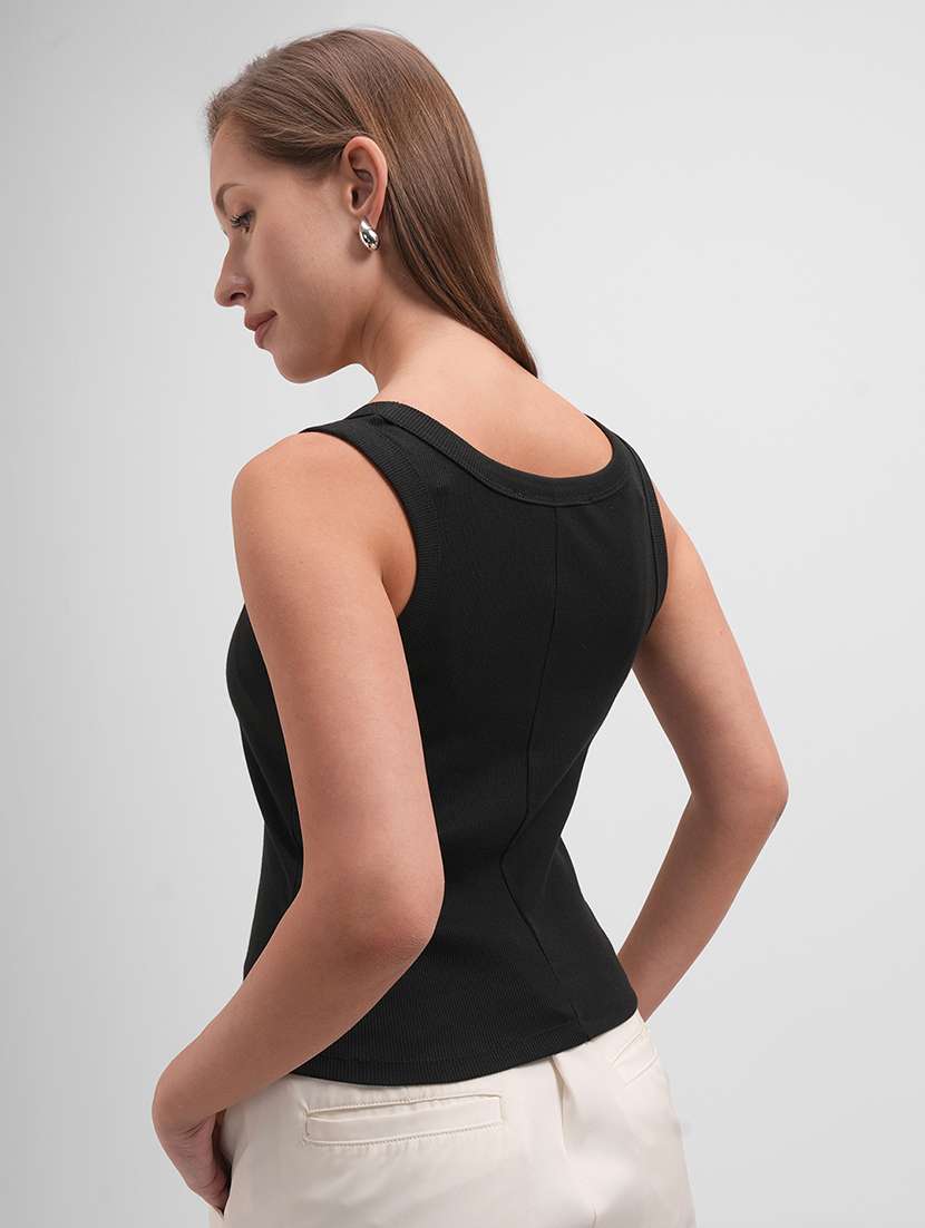 women solid sleeveless tank top - 22462285 -  Standard Image - 3
