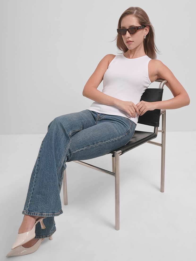 women solid sleeveless tank top - 22462286 -  Standard Image - 5