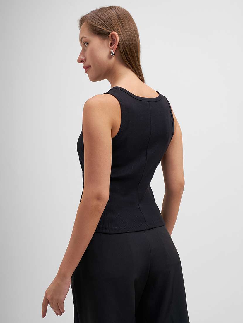 women solid sleeveless tank top - 22462287 -  Standard Image - 3