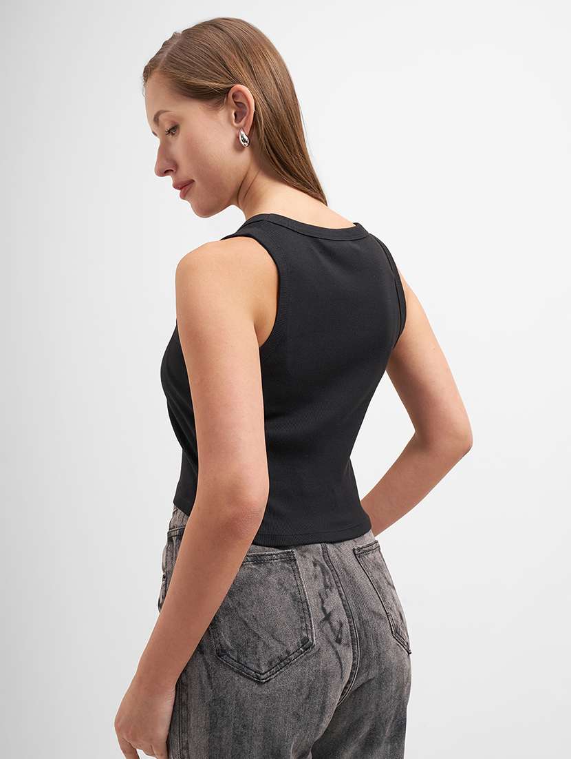 women solid sleeveless tank top - 22462296 -  Standard Image - 3