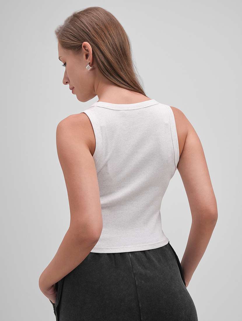 women solid sleeveless tank top - 22462297 -  Standard Image - 3