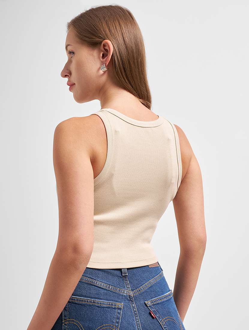 women solid sleeveless tank top - 22462305 -  Standard Image - 3