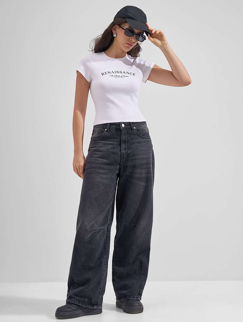 women printed white cotton regular top - 22462310 -  Standard Image - 5