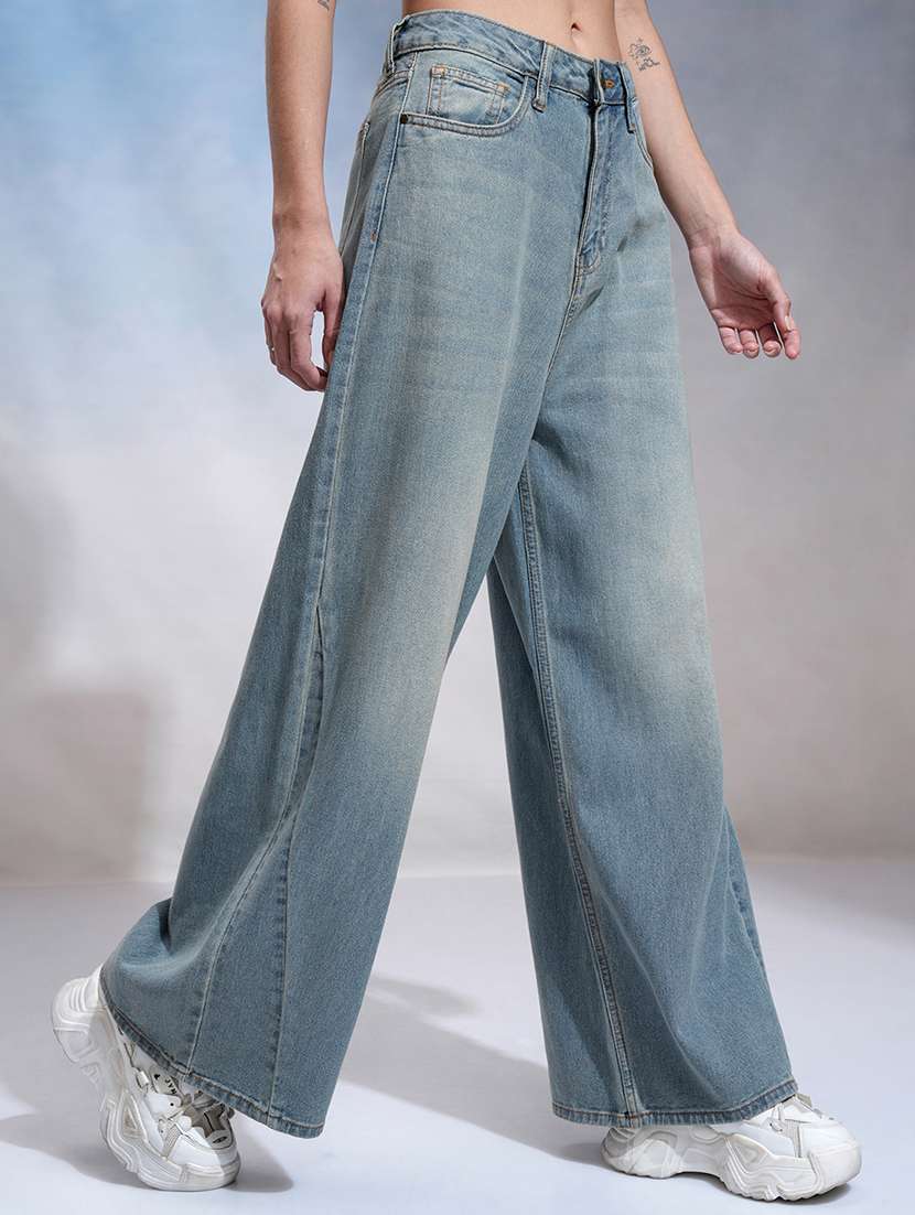 women blue cotton jean - 22462439 -  Standard Image - 3