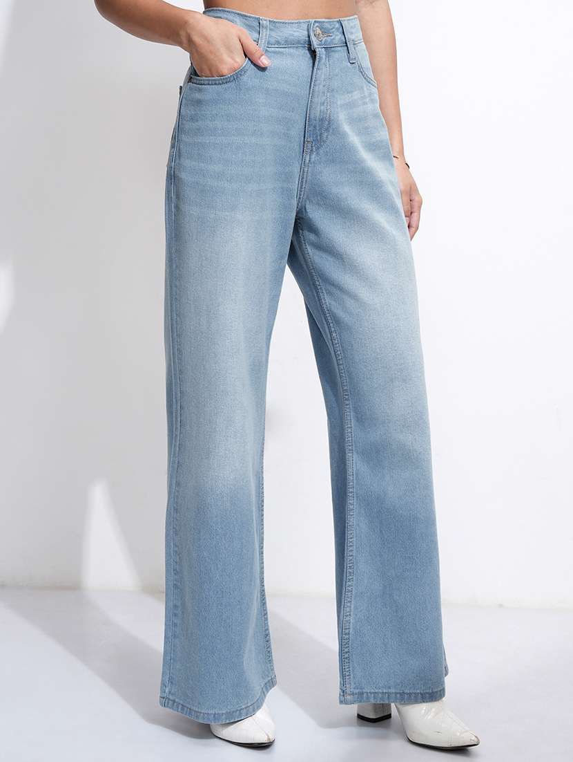 women blue cotton jean - 22462440 -  Standard Image - 3