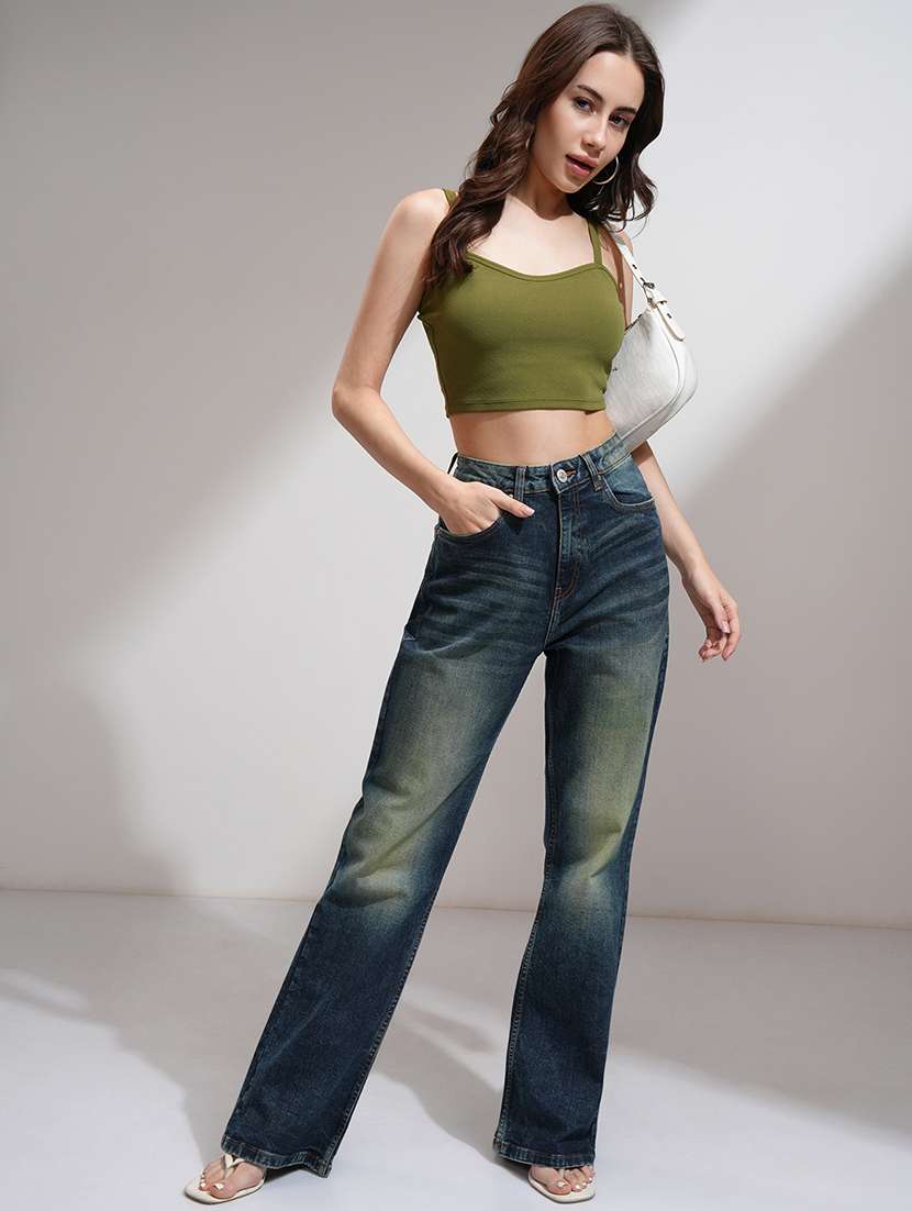 women blue cotton jean - 22462441 -  Standard Image - 5