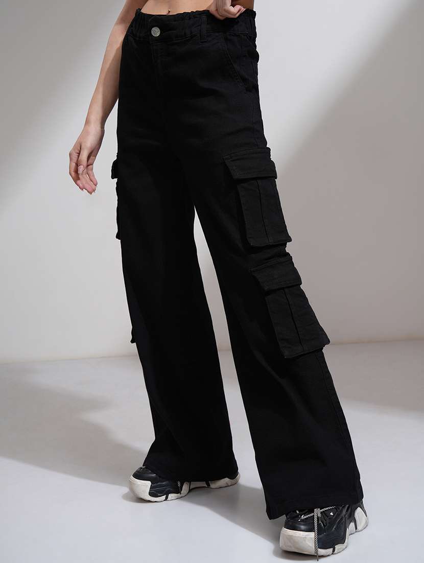 women black cotton jean - 22462442 -  Standard Image - 3