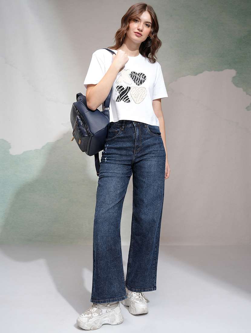 Women Blue Cotton Jean - 22462443 -  Standard Image - 5
