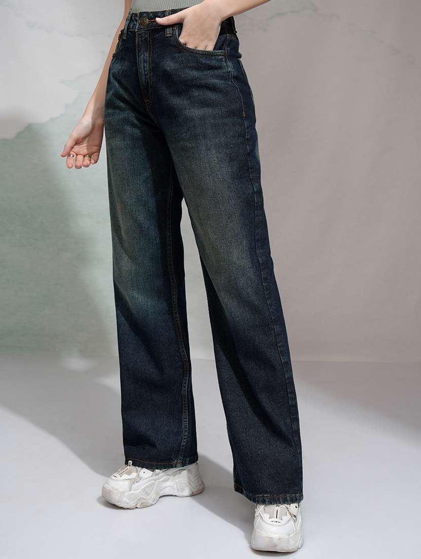 women blue cotton jean - 22462444 -  Standard Image - 3