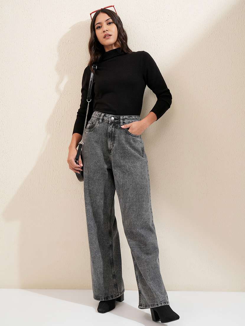 women grey cotton jean - 22462449 -  Standard Image - 5