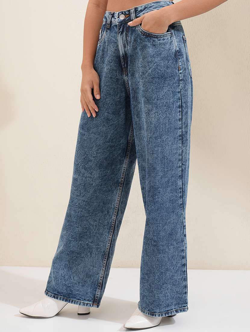 women blue cotton jean - 22462450 -  Standard Image - 3