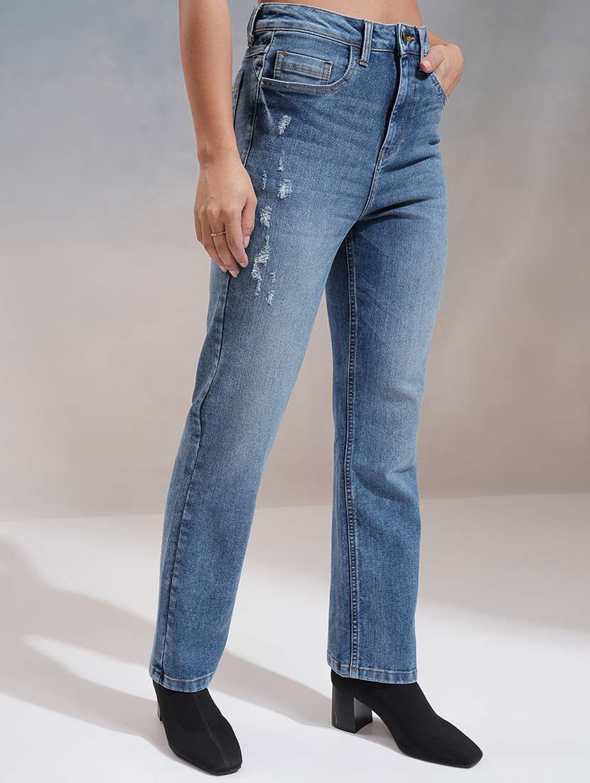 Women Blue Cotton Jean - 22462452 -  Standard Image - 3