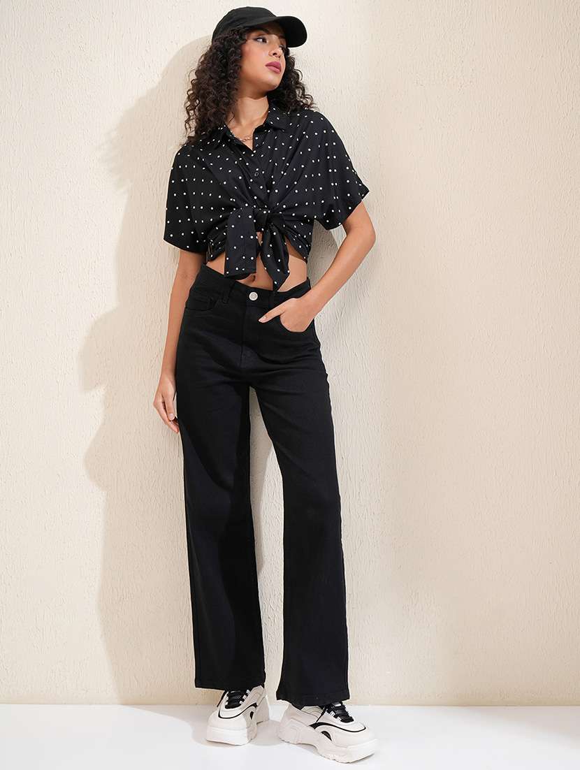women black cotton jean - 22462456 -  Standard Image - 5