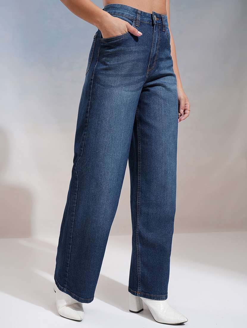 women blue cotton jean - 22462458 -  Standard Image - 3