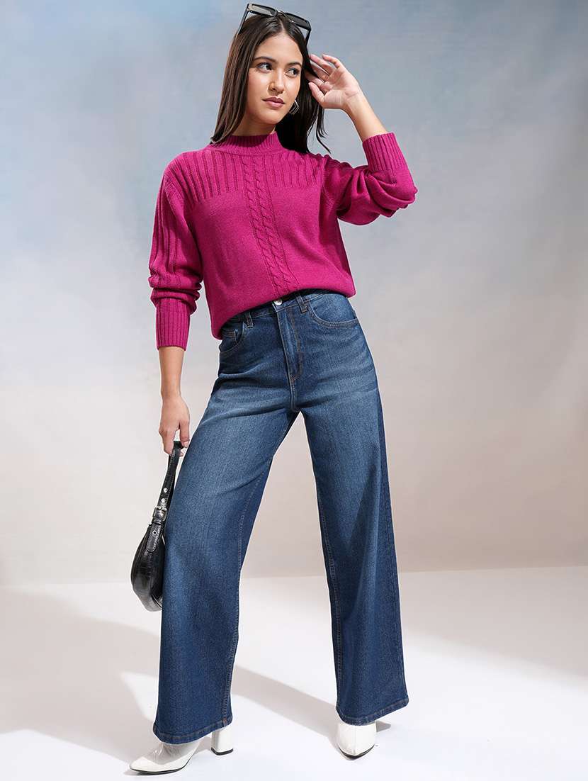 women blue cotton jean - 22462458 -  Standard Image - 5