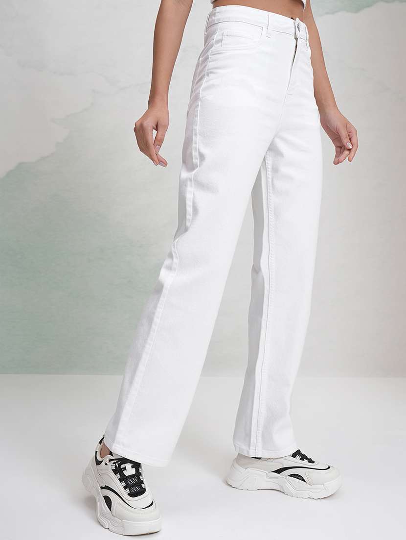 women white cotton jean - 22462460 -  Standard Image - 3
