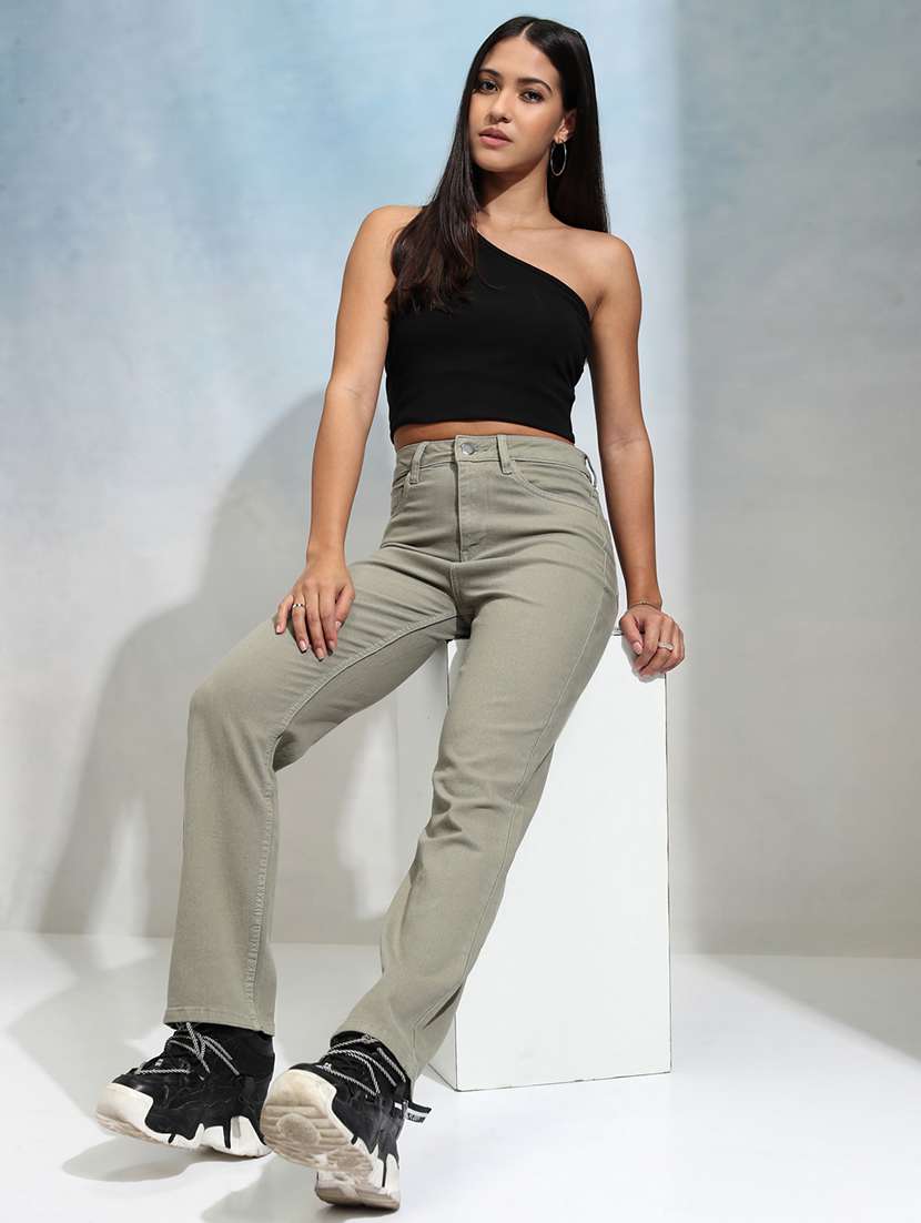 women olive cotton jean - 22462462 -  Standard Image - 5