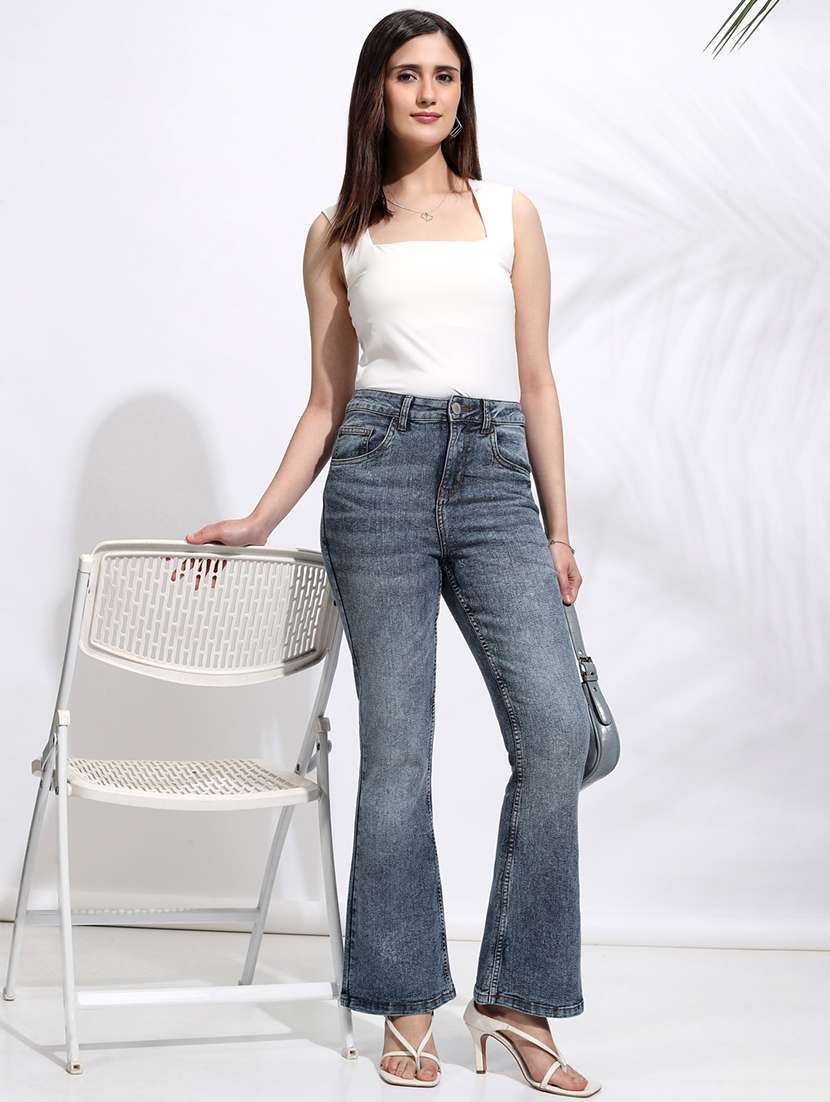 Women Blue Cotton Jean - 22462473 -  Standard Image - 5
