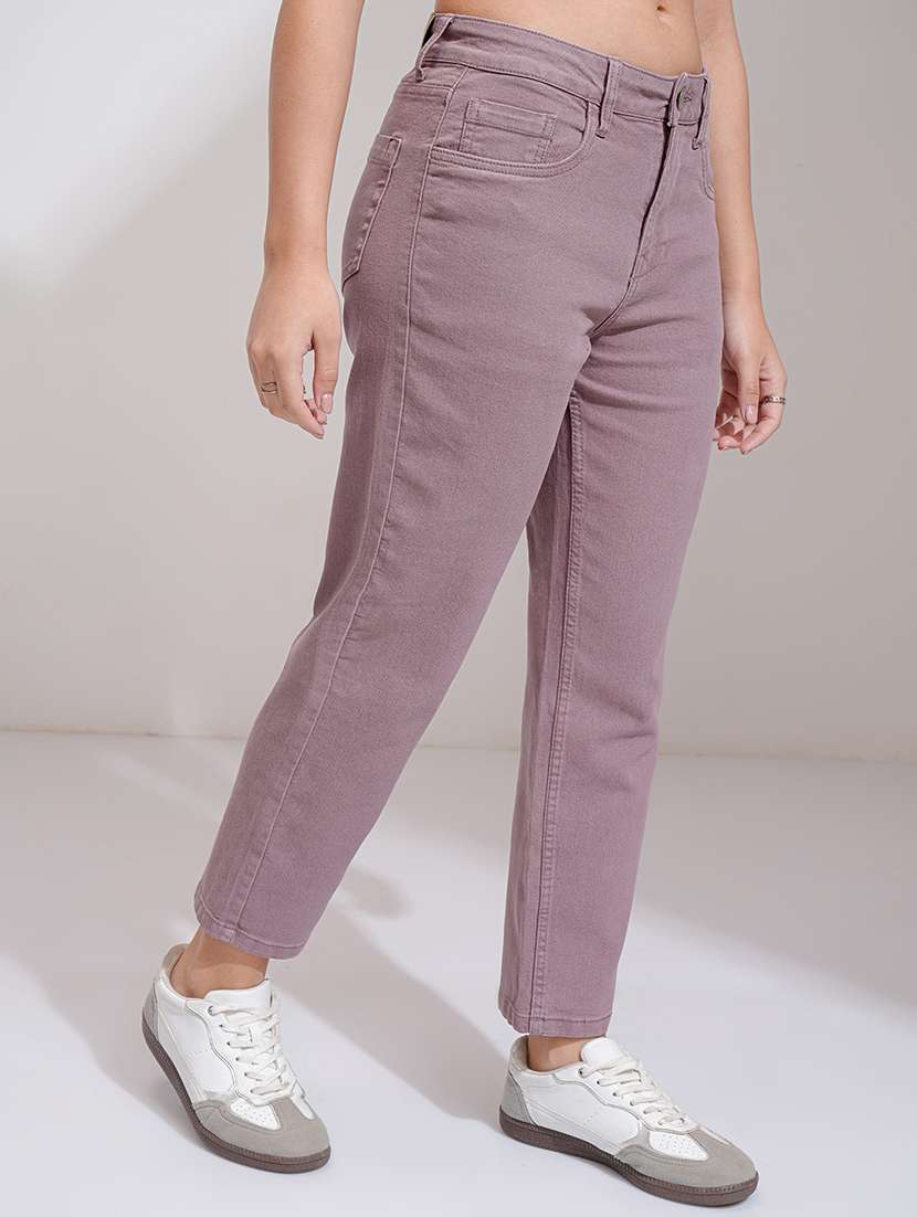 women coffee brown cotton jean - 22462477 -  Standard Image - 3