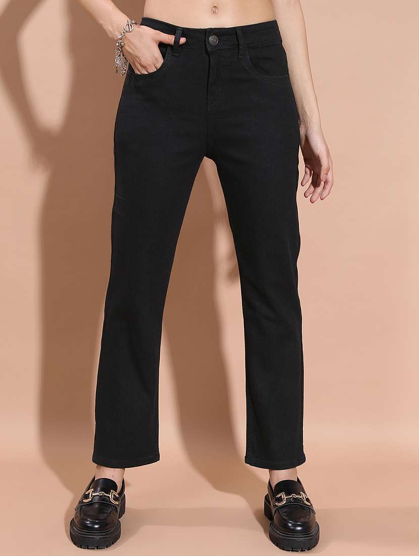 women black cotton jean