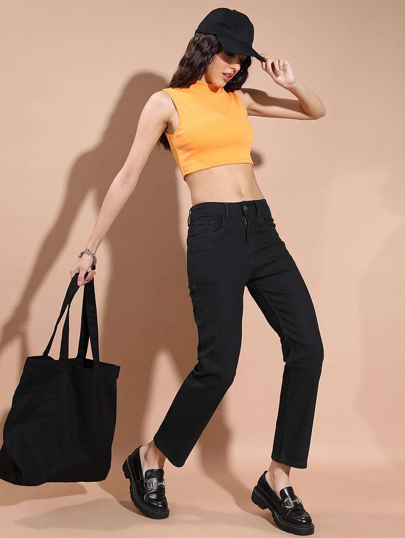 women black cotton jean - 22462488 -  Standard Image - 5