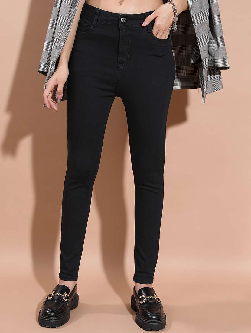 women black cotton jean