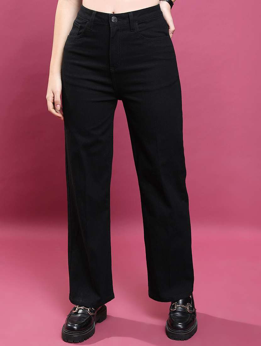 women black cotton jean