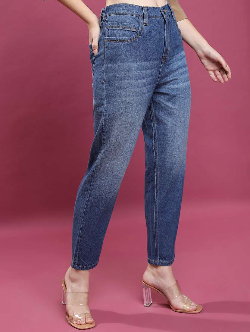 women blue cotton jean - 22462491 -  Standard Image - 3