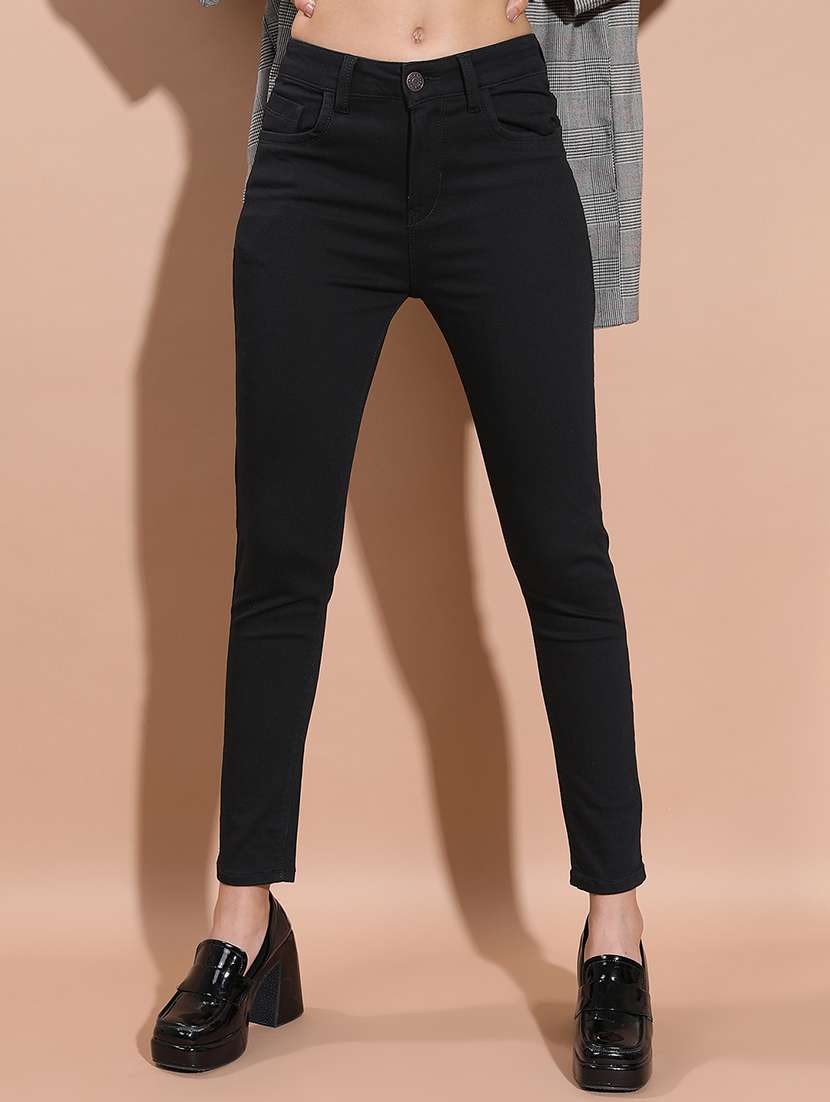 women black cotton jean