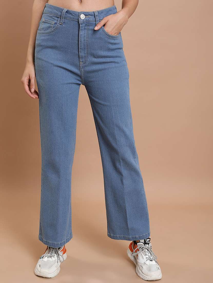 women blue cotton jean