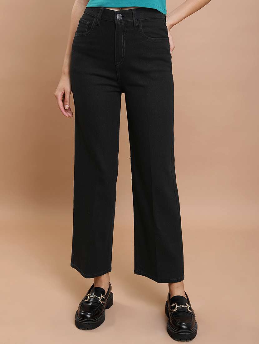 women black cotton jean