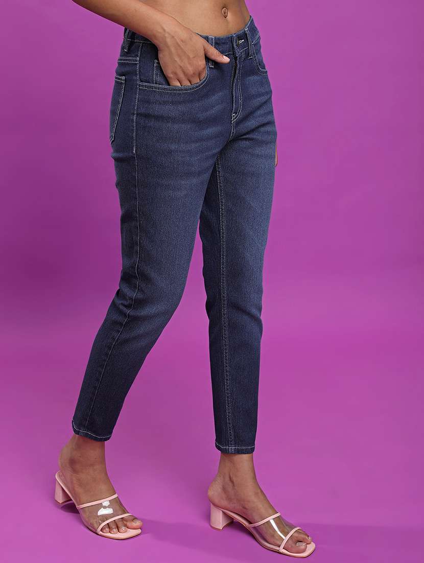 women blue cotton jean - 22462503 -  Standard Image - 3