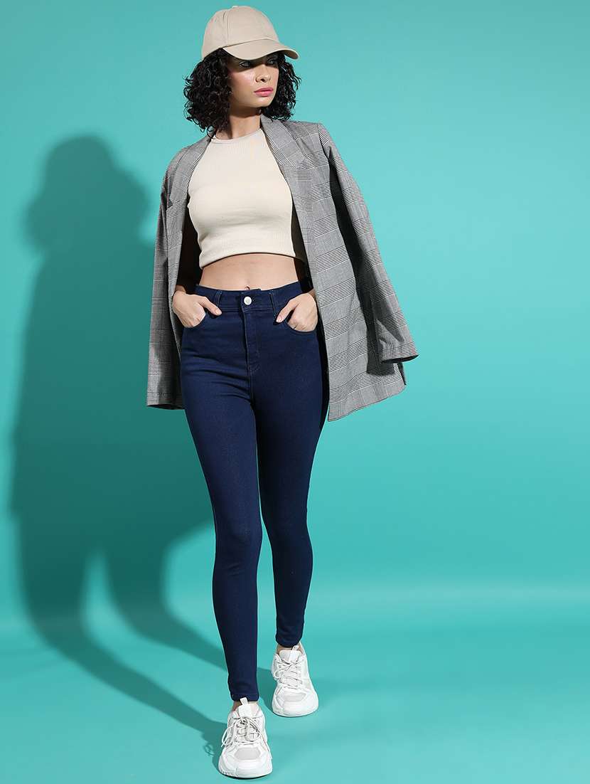 women blue cotton jean - 22462506 -  Standard Image - 5