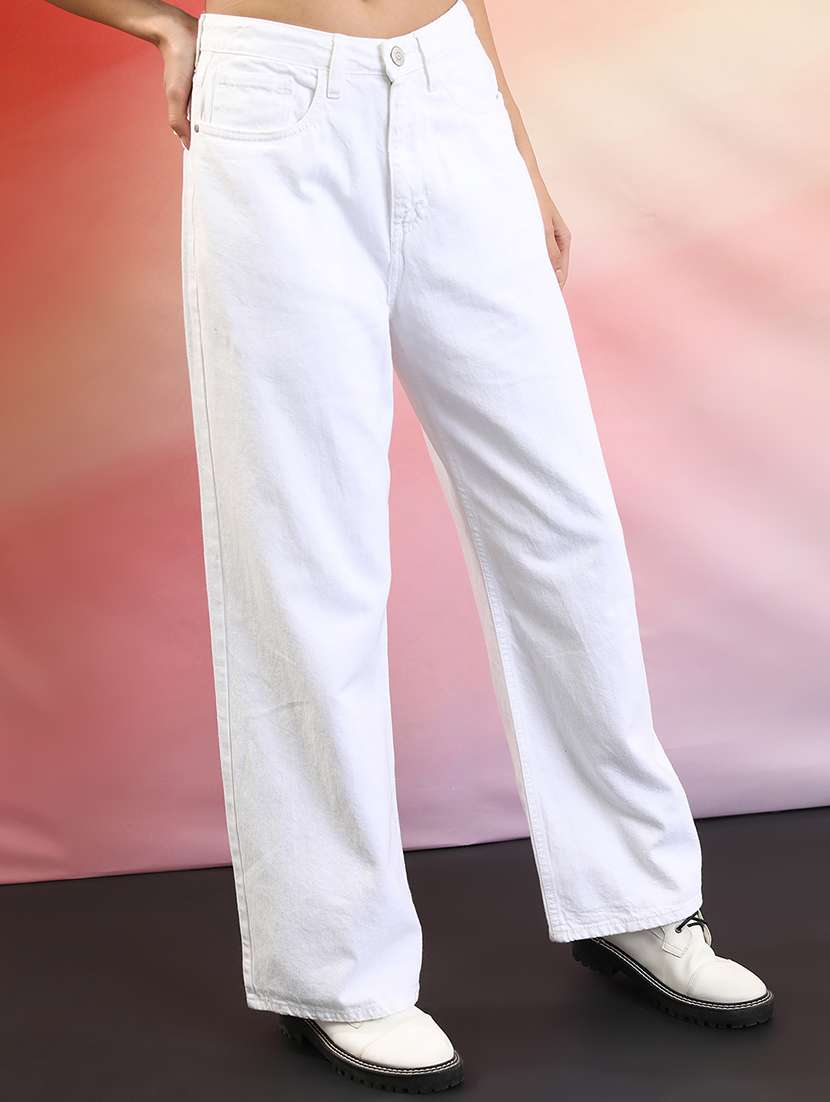 women white cotton jeans - 22462508 -  Standard Image - 3