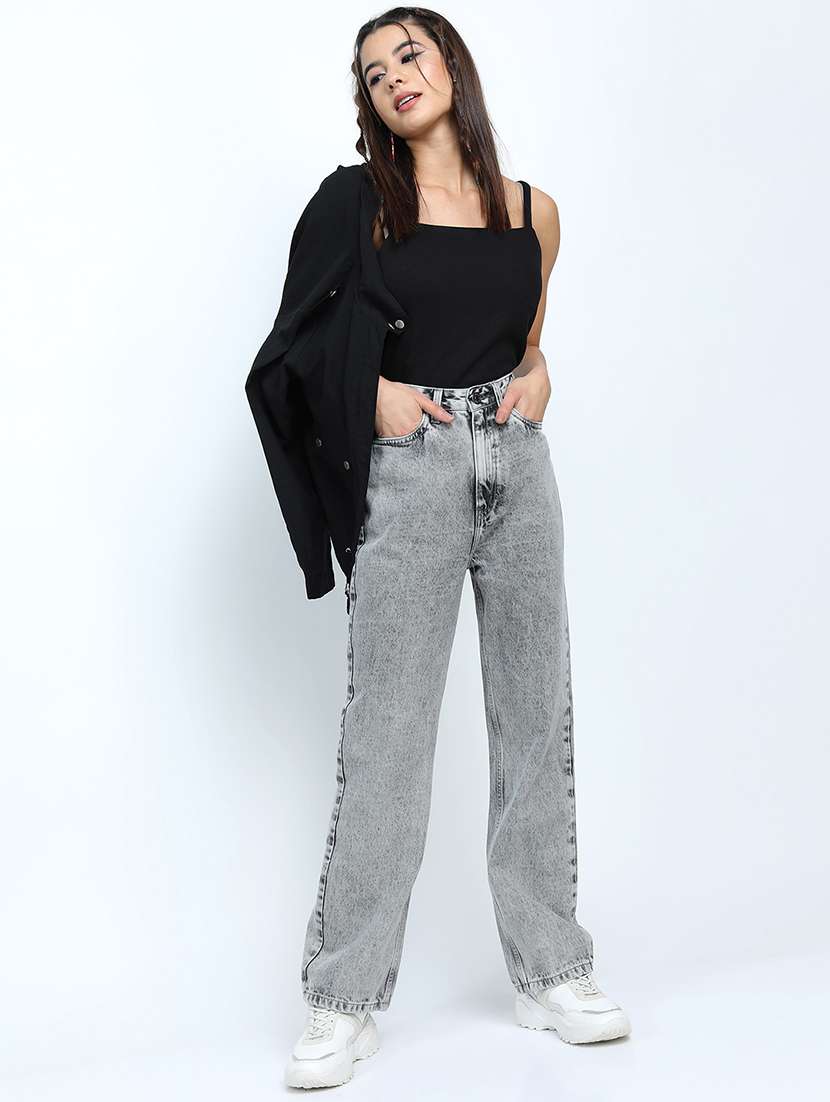women grey cotton jean - 22462515 -  Standard Image - 5