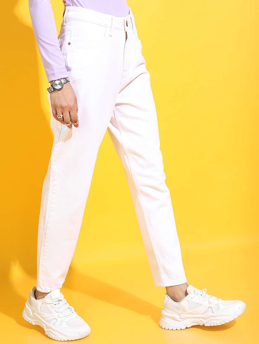 women white cotton jeans - 22462518 -  Standard Image - 3