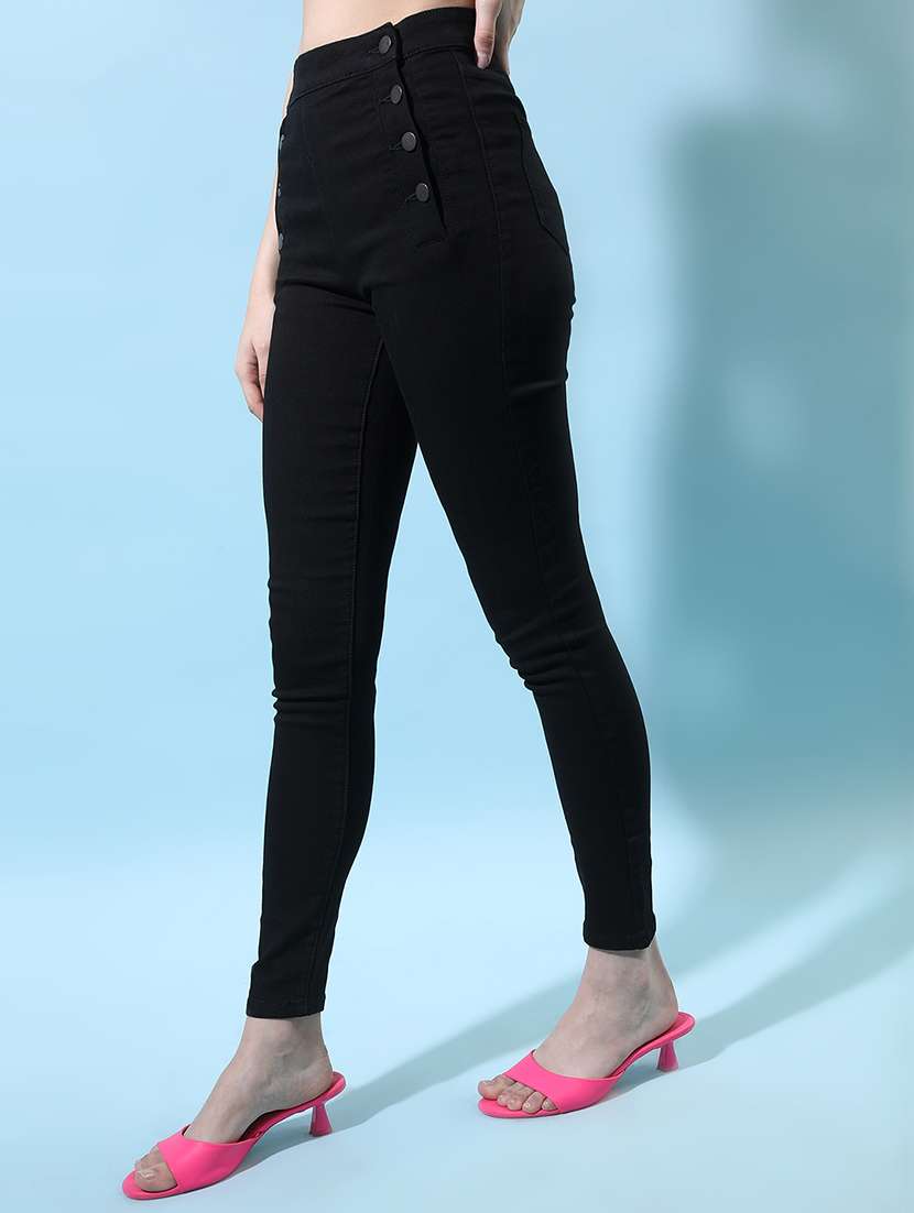 women black cotton jean - 22462522 -  Standard Image - 3