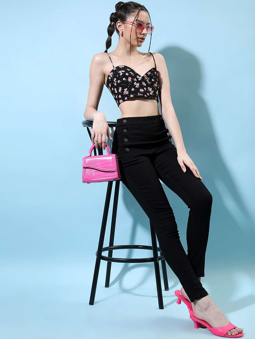 women black cotton jean - 22462522 -  Standard Image - 5