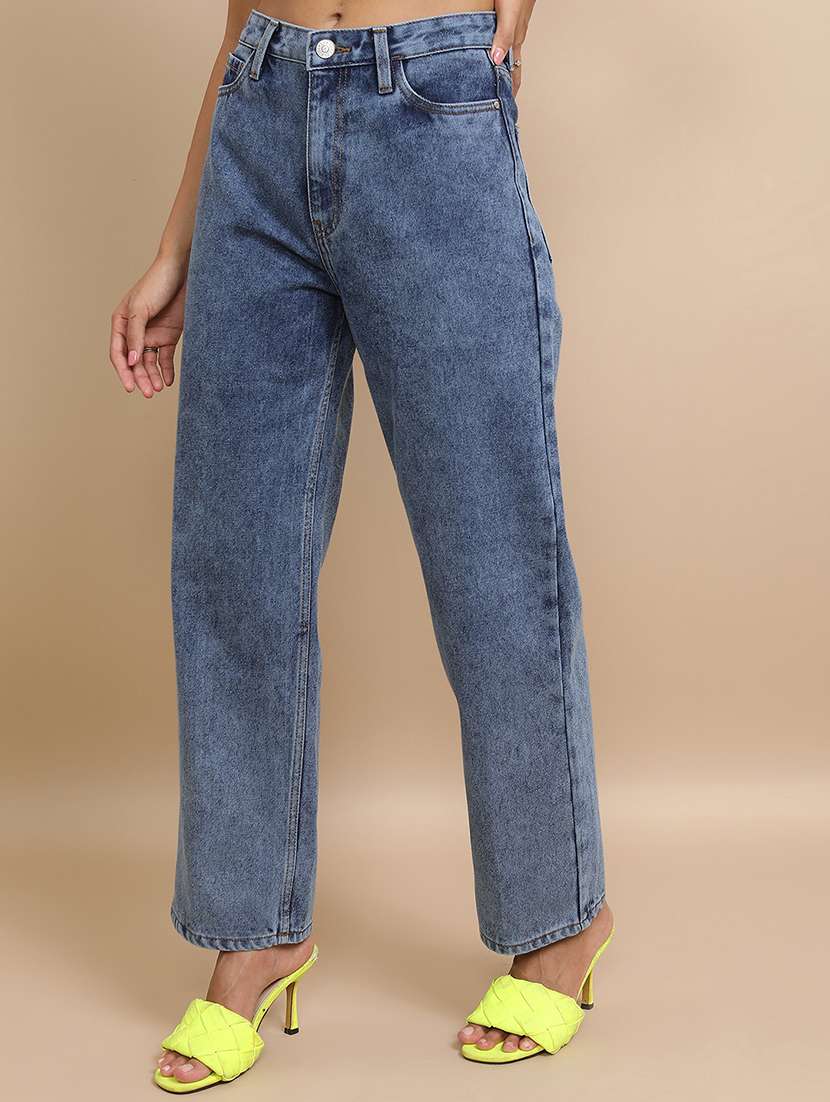 women solid mid rise straight jean - 22462524 -  Standard Image - 3