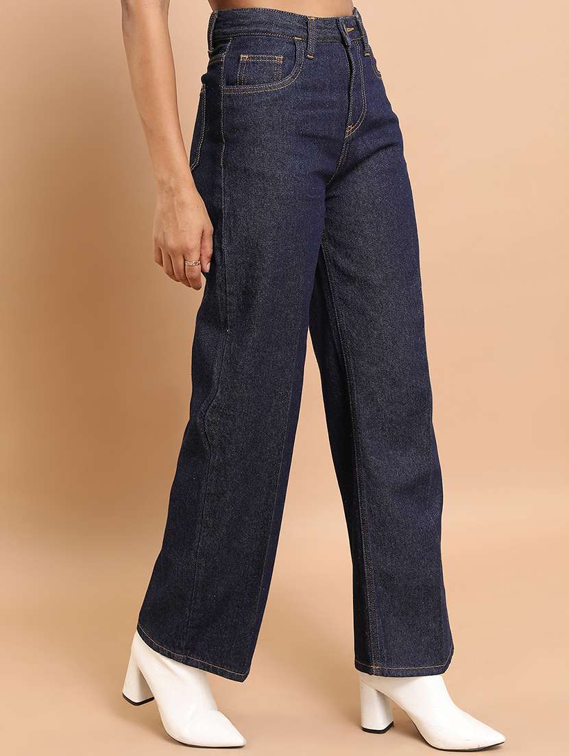 women blue cotton jean - 22462527 -  Standard Image - 3