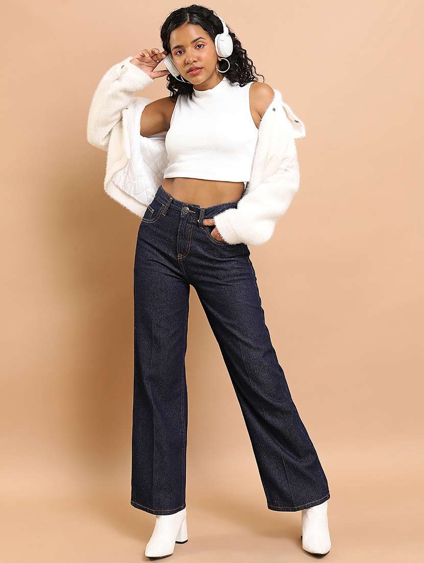 women blue cotton jean - 22462527 -  Standard Image - 5