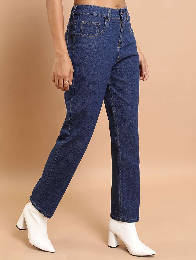 women blue cotton jeans - 22462528 -  Standard Image - 3