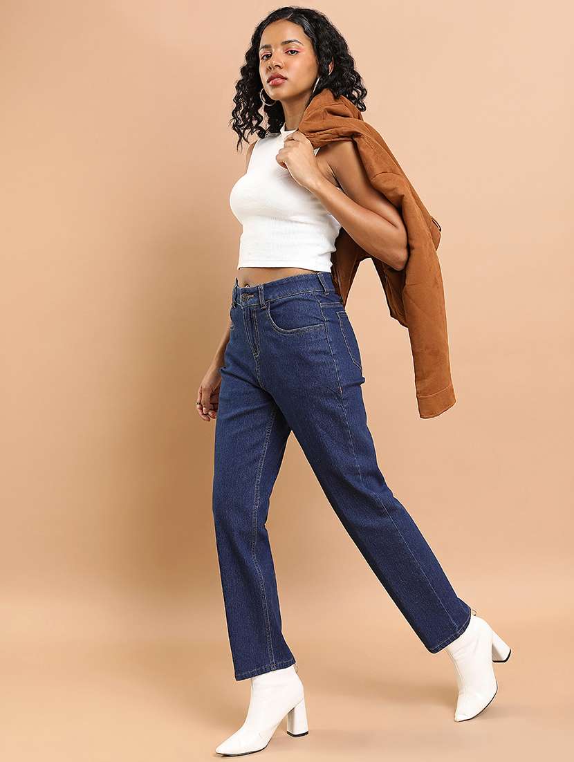 women blue cotton jeans - 22462528 -  Standard Image - 5