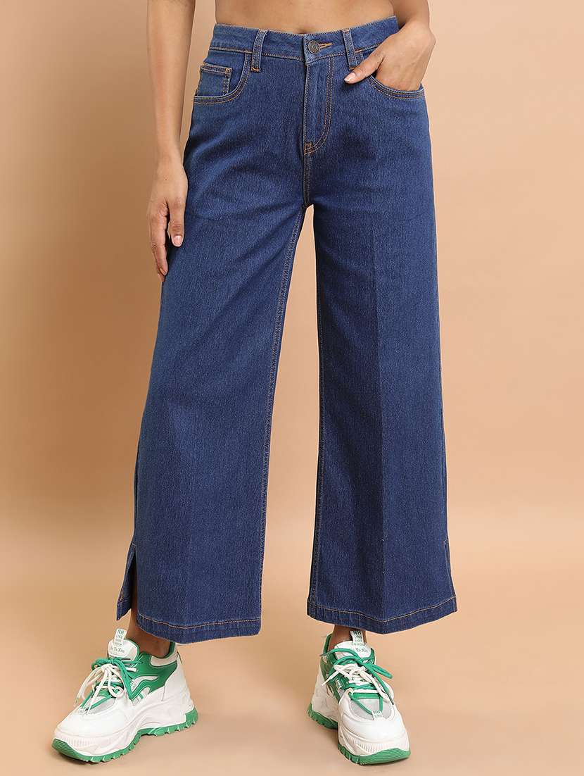 women  blue cotton jean