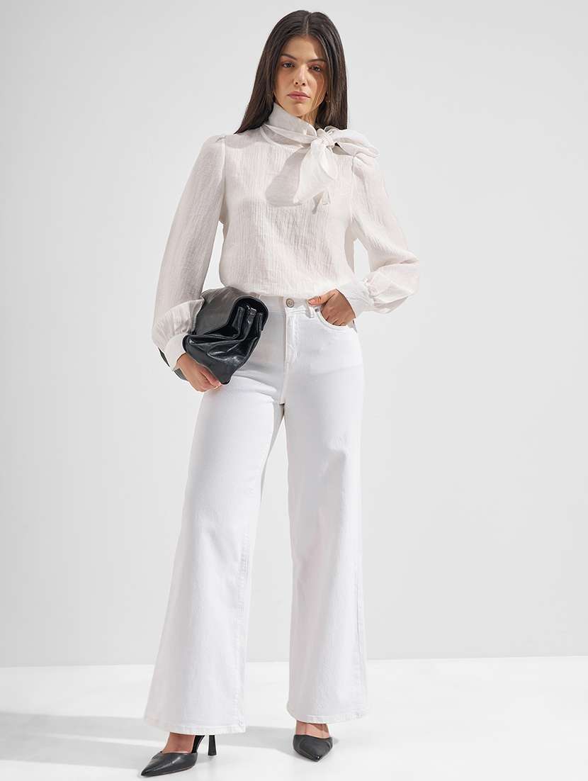 women white cotton jean - 22462534 -  Standard Image - 5