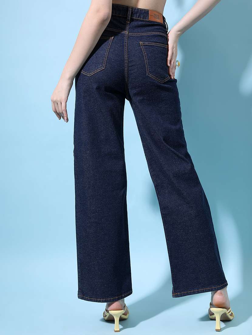 women blue cotton jeans - 22462536 -  Standard Image - 3